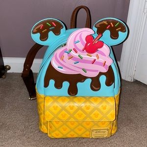 Loungefly Disney blue Ice Cream Cone backpack
